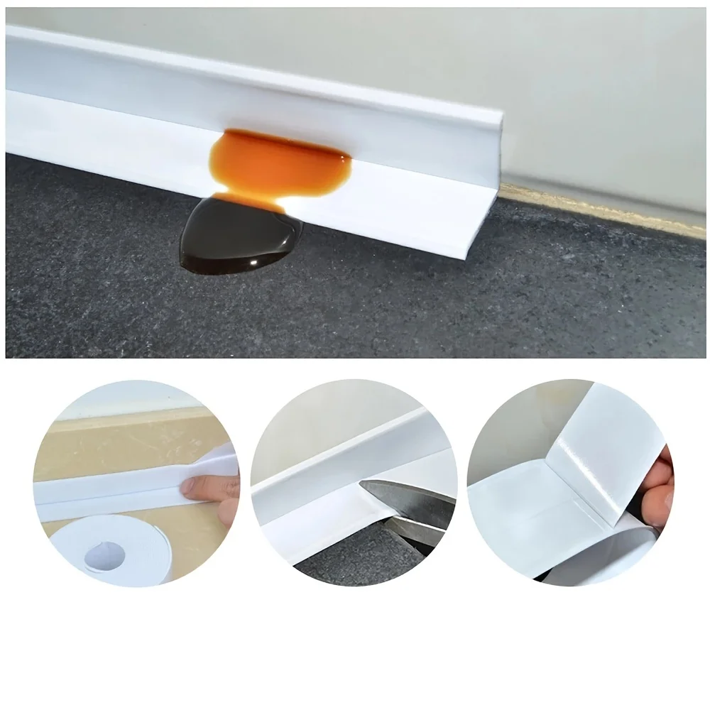 PVC Sealing Strip Tape Bathroom Bath Toilet Caulk Tape Self Adhesive Waterproof Mildew Proof Tapes For Kitchen Sink Wall Corner - Image 3