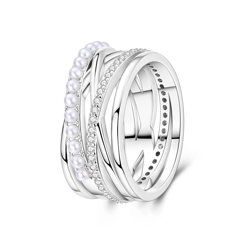 Rings For Women 925 Silver Color Zircon Winding Line Geometric Star Ring Engagement Wedding Romantic Valentine Fine Jewelry Gift - Image 17