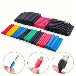 164/560pcs Polyolefin Heat Shrink Tubing Set 2:1 Shrink Ratio for Wires Cables Multicolor Sleeves