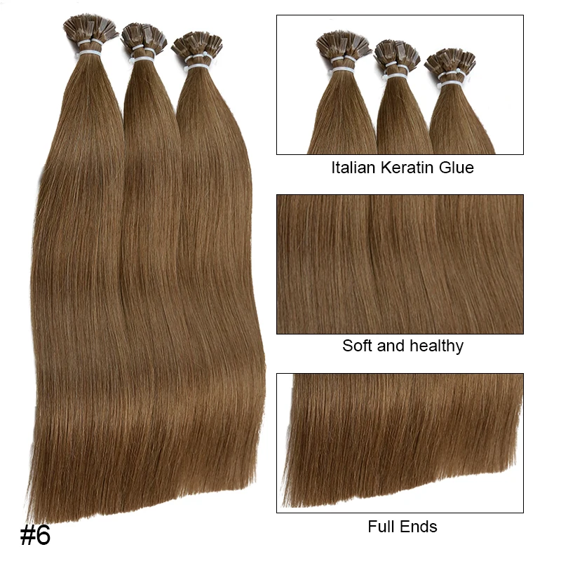 Straight Human Hair Extension By Fusion Flat Tip Keratin Capsules 0.8g/ 1g/Strand 50pcs Natural Hair Extension Ombre Blond Color - Image 13