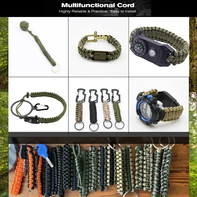 5/15/30m Paracord Rope 7 Strand 4mm Military Tactical 550 Parachute Cord Camping Accessories Outdoor Survival DIY Bracelet Line - Image 2