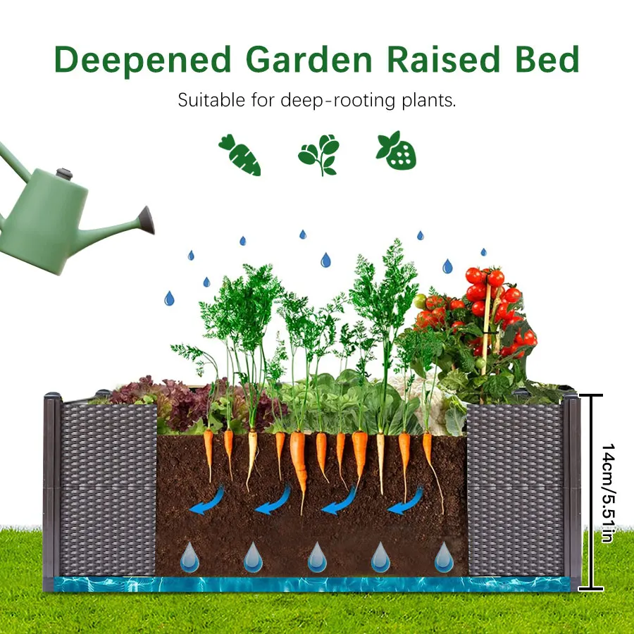 Plastic Large Flower Pot Box For Vegetable Planting Home Garden Decoration Pots For Plants Plant Pot Indoor Outdoor Planting Box - Image 2