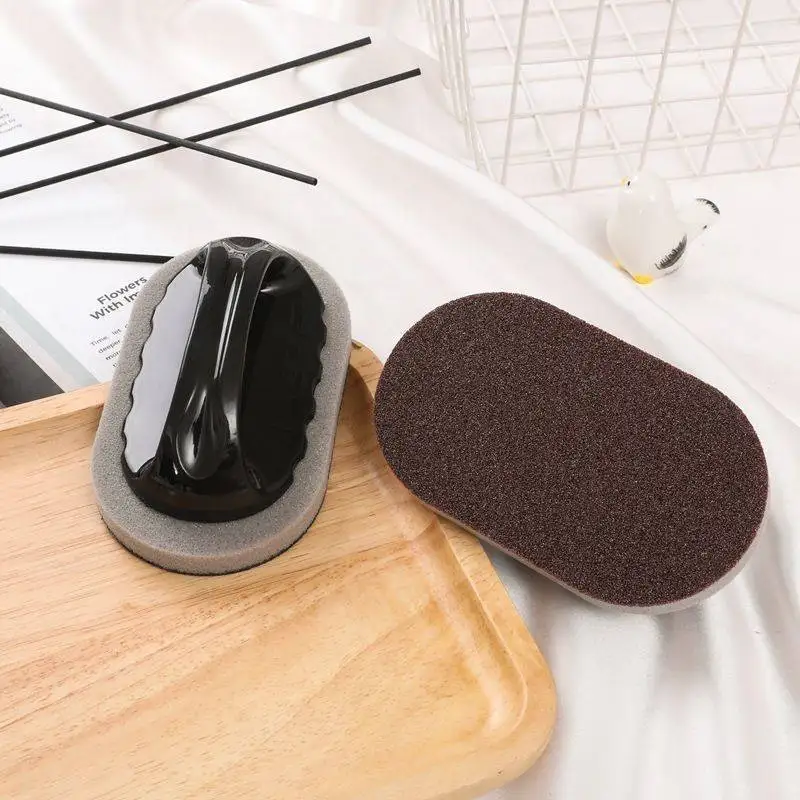 With Handle Emery Sponge Rub Magic Rub Suitable For Kitchen Countertops Wash Pot Bottom Black Dirt Wipe Chopping Board Home Wash - Image 5