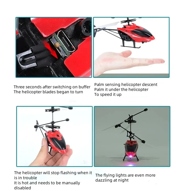 Rechargeable Mini RC Drone Remote Safe Fall-resistant RC Helicopters Drone Children Toys(No remote control battery) - Image 5