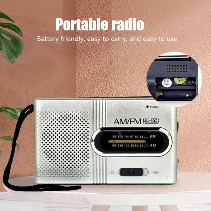 BC-R21/961/962 Mini Radio AM FM Battery Operated Portable Radio Best Reception Longest Lasting For Running Walking Home Soundbox - Image 6
