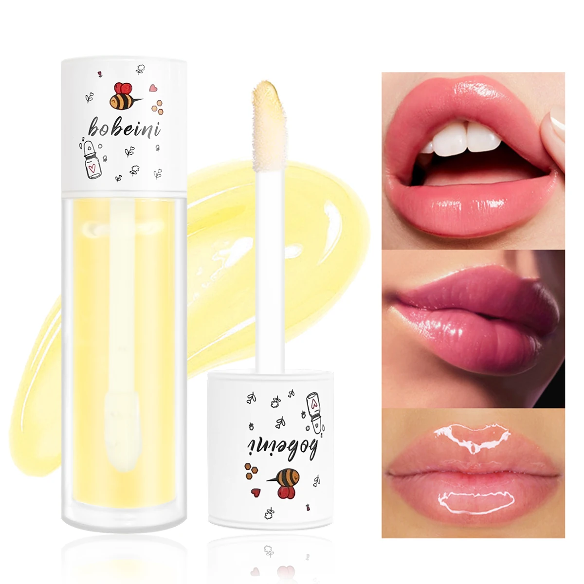 Water-gloss lip oil, honey-colored lip oil, moisturizing and hydrating lip gloss, reducing lip lines, water-gloss lip makeup - Image 10