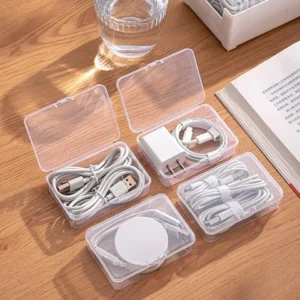 1Set Charging Cable Management And Jewelry Storage Cable Organizer Bag Desk Storage Data Cable Storage Box With Power