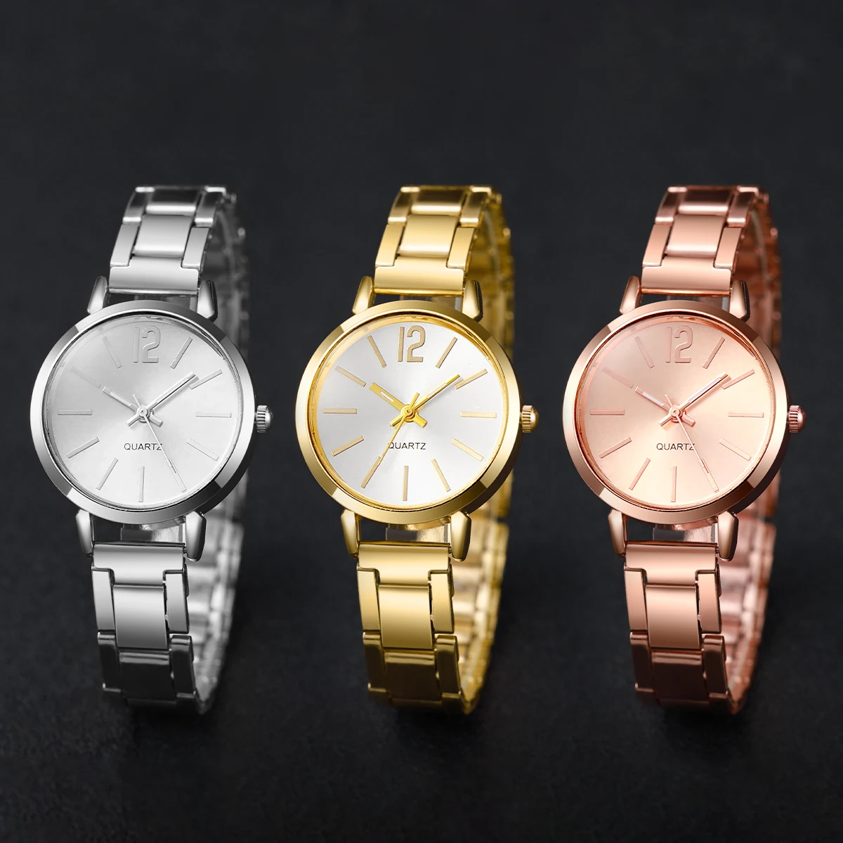 1/3PCS Fashion Women's Watches Stainless Steel Band Analog Quartz Watch Reloj Mujer(Without Box) - Image 5