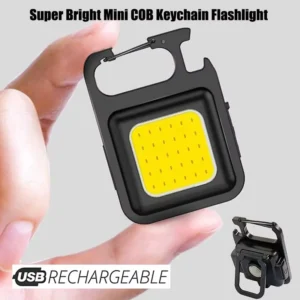 COB LED Keychain Flashlight Mini Portable Magnetic Super Bright Torch USB Camping Lantern Outdoor EDC Light for Hiking Fishing