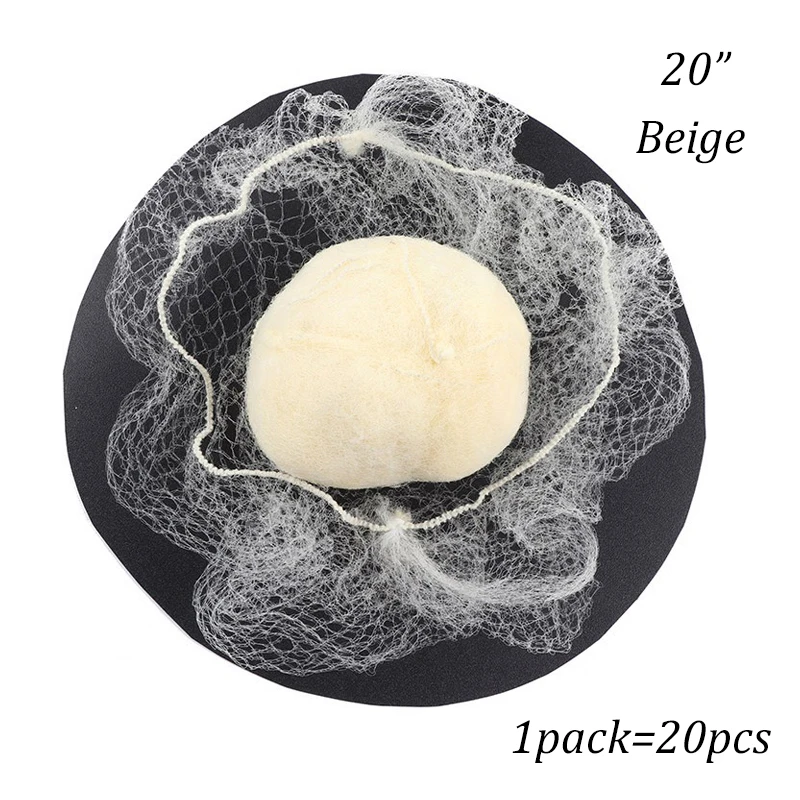 20Pcs Durable Nylon Hair Net For Bun Hair Hair style Tool Black Beige Brown 5Mm Hair Net For Wigs Mesh Hair Styling Hairnets - Image 14