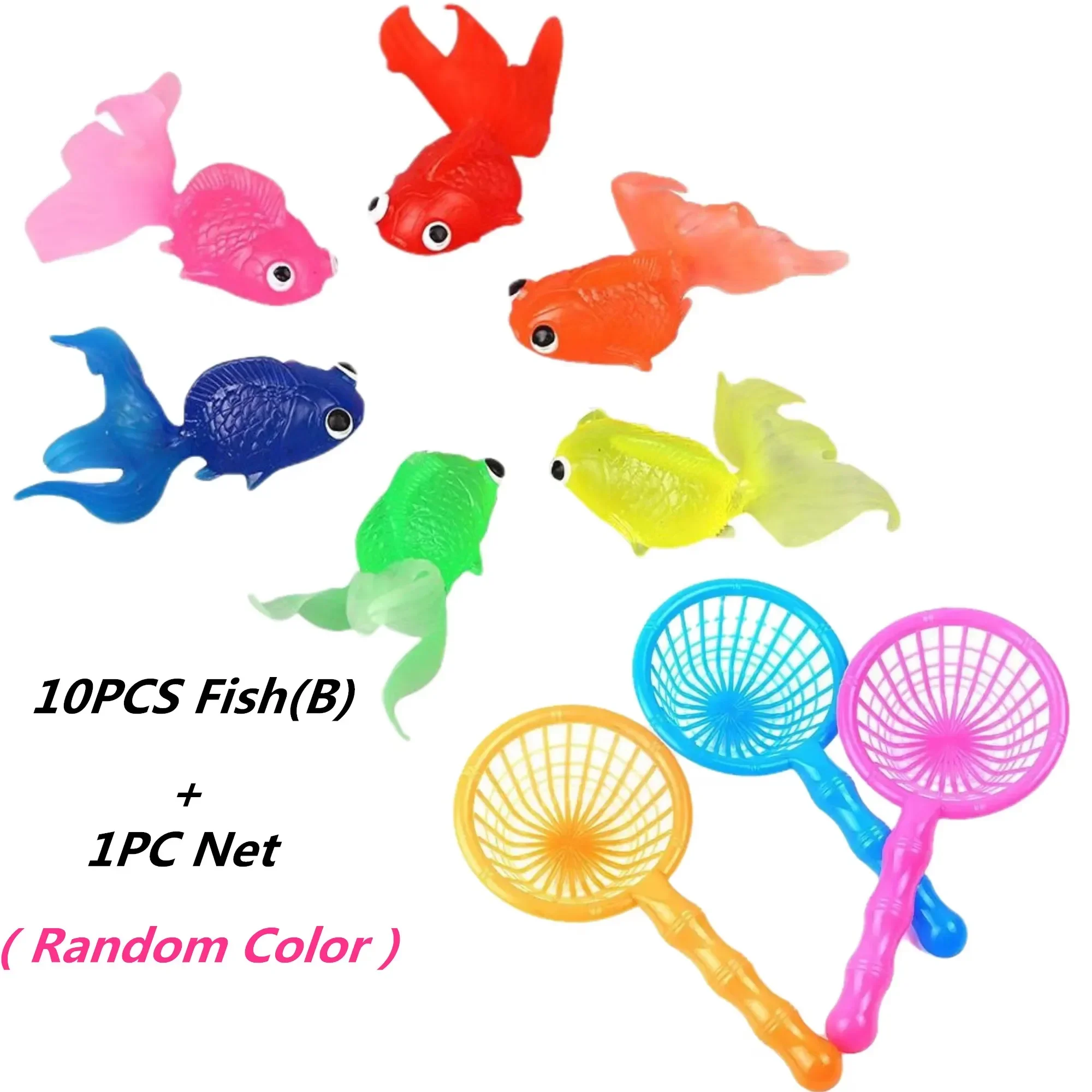 10Pcs Cute Rubber Goldfish Bath Toys - Floating Baby Bath Time Pool Play for Toddlers, Kawaii Bathing Shower Gifts - Image 7