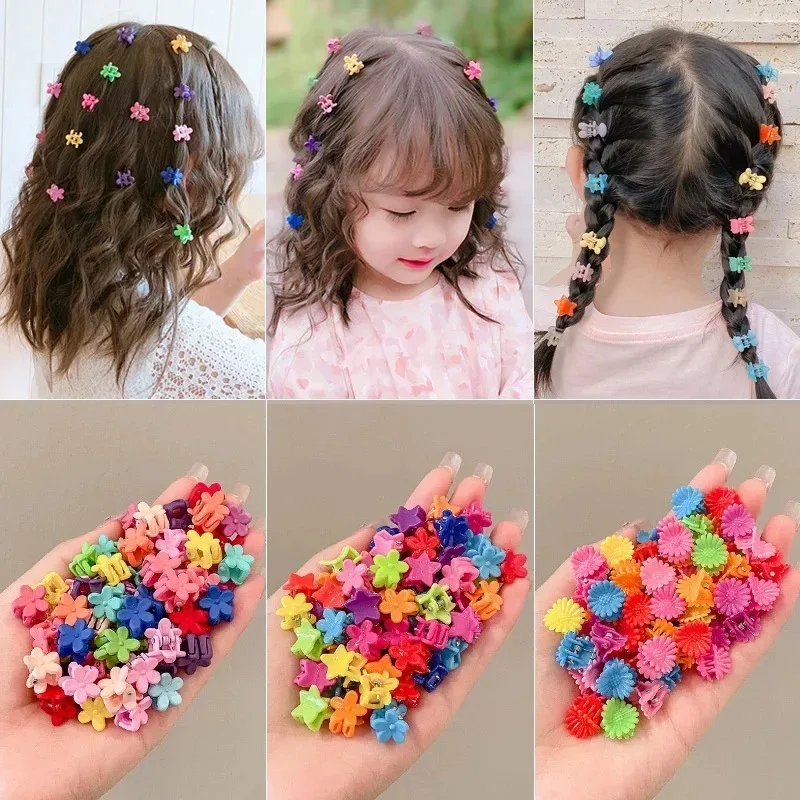 50pcs Minimalist Solid Hair Claw Mini Cute Banana Clip Cartoon Headwear Non Slip Hair Styling Accessories - Image 2