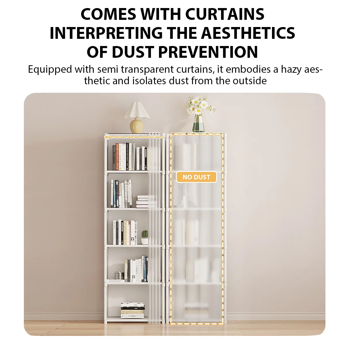 Dustproof Wardrobe Multi-layer Storage Rack Storage Cabinet DIY Multilayer Furniture Curtains Portable Clothes Organizer Cabinet - Image 2