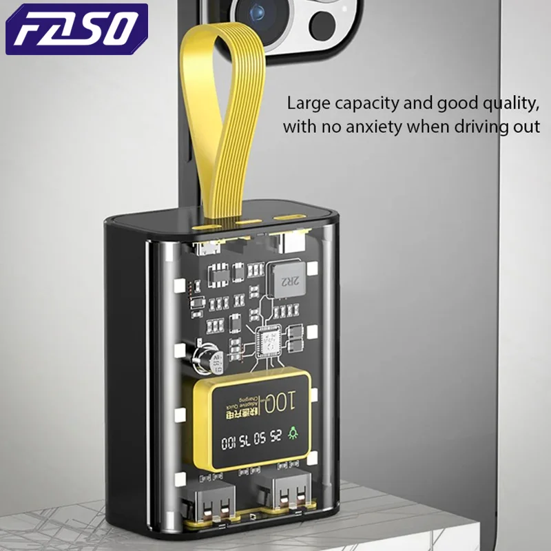 FASO 3*18650 Power Bank Cases Battery Storage Night Light Dual USB Charge DIY Shell for iPhone Xiaomi 18650 Battery Storage Box - Image 6