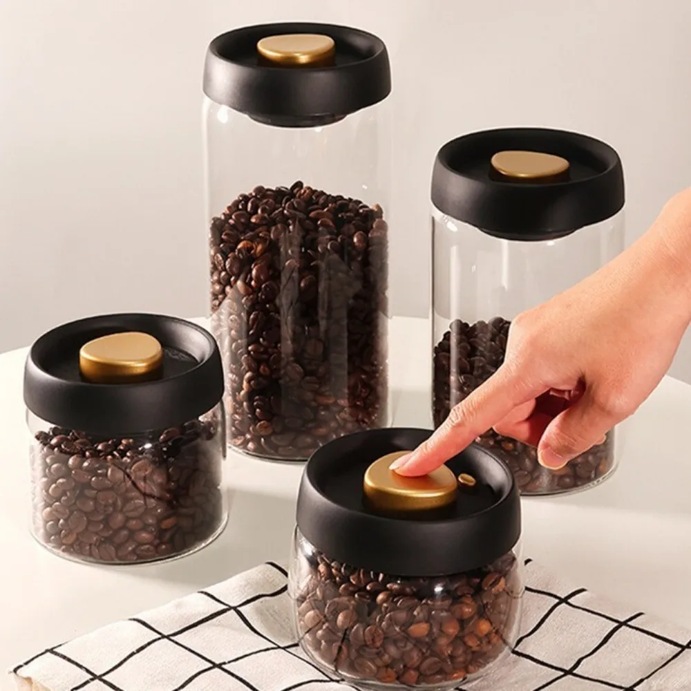 Vacuum Sealed Tank Transparent Glass Coffee Beans Food Storage Jars Household Moisture-proof Air Extraction Airtight Container - Image 4