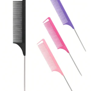 stainless steel pointed tail hair professional hair comb hair brush salon hair styling tool hair comb Special for real hair wigs