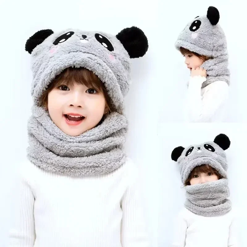 Hot Sell Autumn And Winter Warm Children's Hats And Neck Gaiter Set Rabbit Hat Girls' Fleece Hat - Image 8