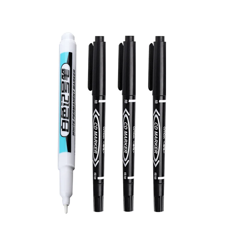 1/4Pcs White Permanent Paint Pen set for Wood Rock Plastic Leather Glass Stone Metal Canvas Ceramic Deep Hole Marker 0.7mm - Image 24