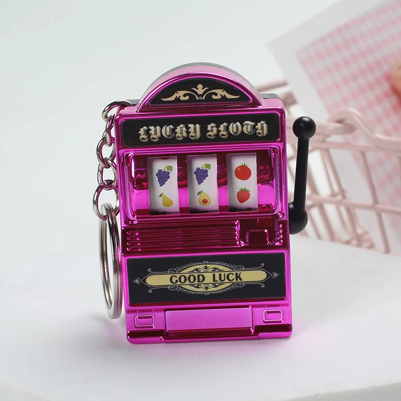 Fruit Slot Machine Keychain Lucky Charm Jackpot Keychains Mini Casino Pendant Bag Charm Novelty Gifts for Kids Adults - Image 10