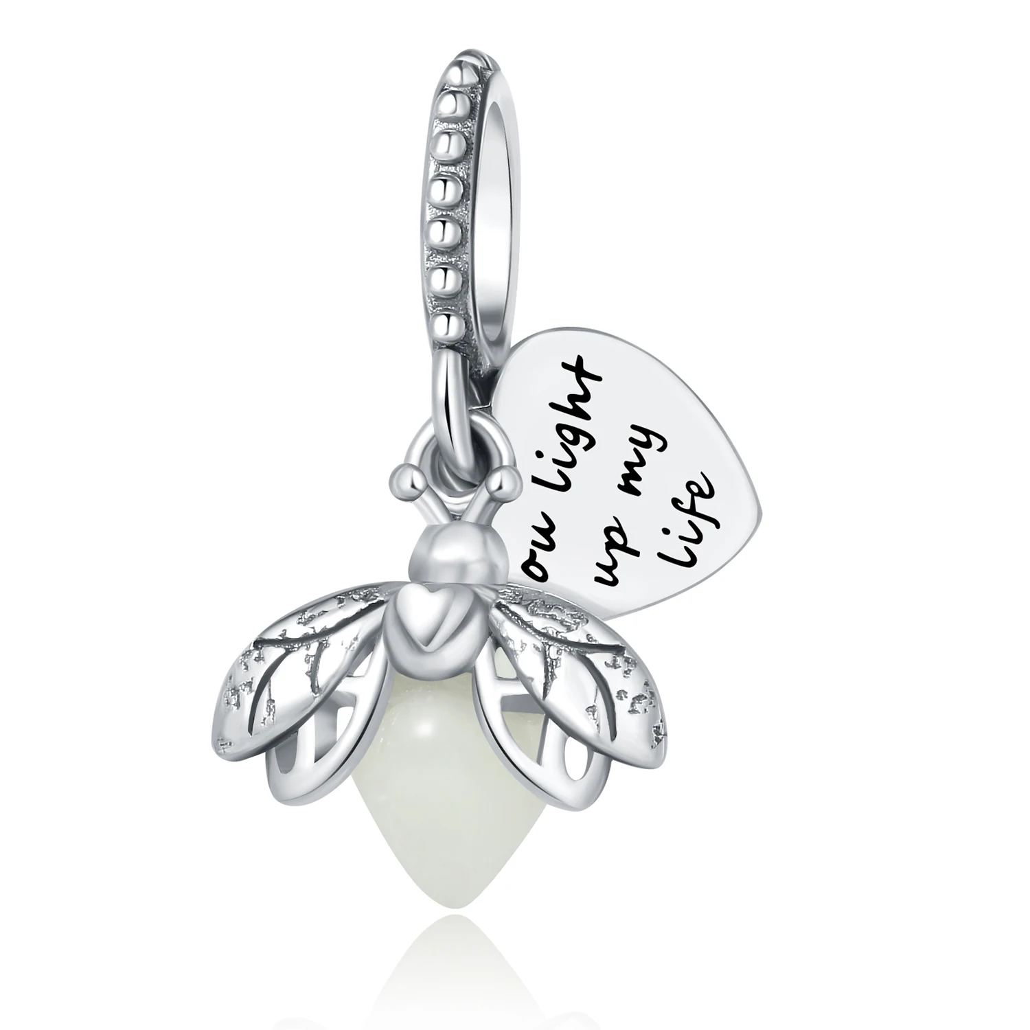 100% 925 Sterling Silver Creative Blue Luminous Firefly Charms Pendants Fit Qikaola 925 Original Bracelets DIY Birthday Jewelry - Image 14