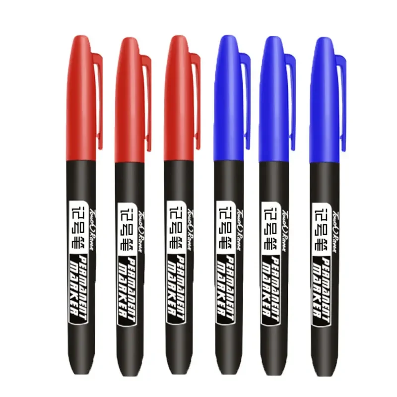 Permanent Marker Pen Drawing Markers Black Blue Red Waterproof Ink Sketch Pens Stationery Art School Supplies For Glass Metal - Image 26