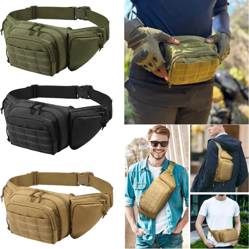 New Outdoor Multi functional Invisible Waist Attachment Bag for Men's Sports Storage Waist Bag Outdoor Tool Kit