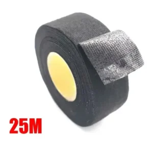 A Roll 25M Adhesive Cloth Fabric Tape Cable Looms Wiring Harness For Car Auto Black Wiring Harness