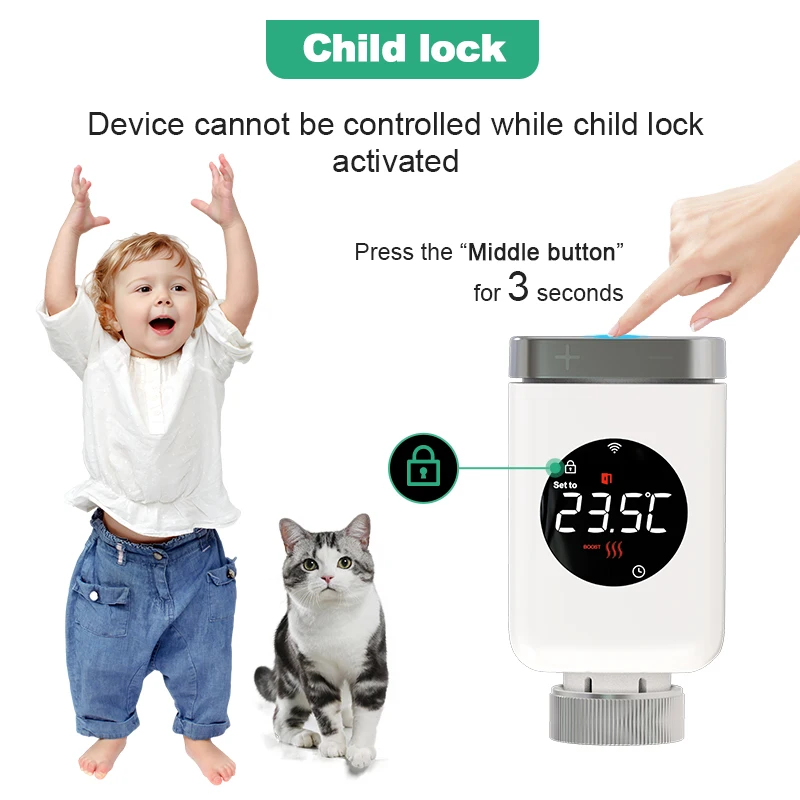 Tuya ZigBee Smart Home Thermostat Radiator Valve Actuator Smart TRV Thermostatic Valve Temperature Controller Alexa Google Home - Image 2