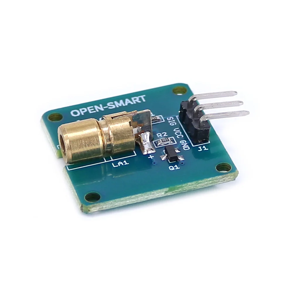 OPEN-SMART 5V 650nm Laser Sensor Module 6mm Red Laser Dot Diode Copper Head with Triode Current Amplifier For Arduino - Image 3