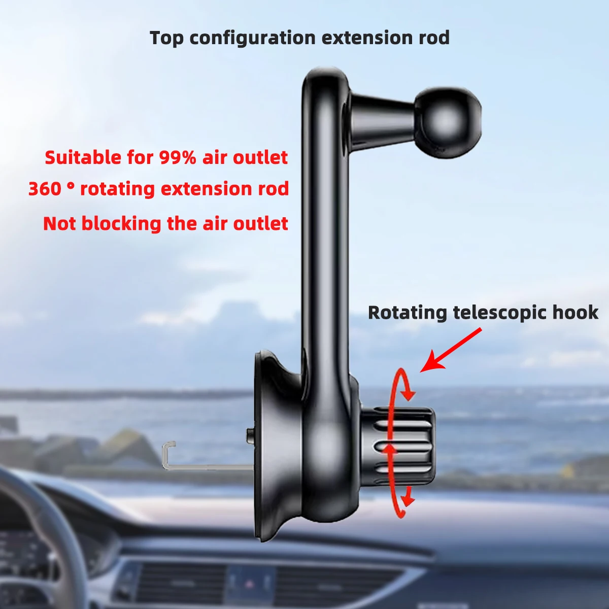 High Quality Durable Car Phone Holder Air Vent Car Mount Hands Free Cell Phone Automobile Clamp Cradles for All Phones - Image 3