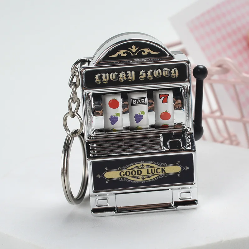 Fruit Slot Machine Keychain Lucky Charm Jackpot Keychains Mini Casino Pendant Bag Charm Novelty Gifts for Kids Adults - Image 8