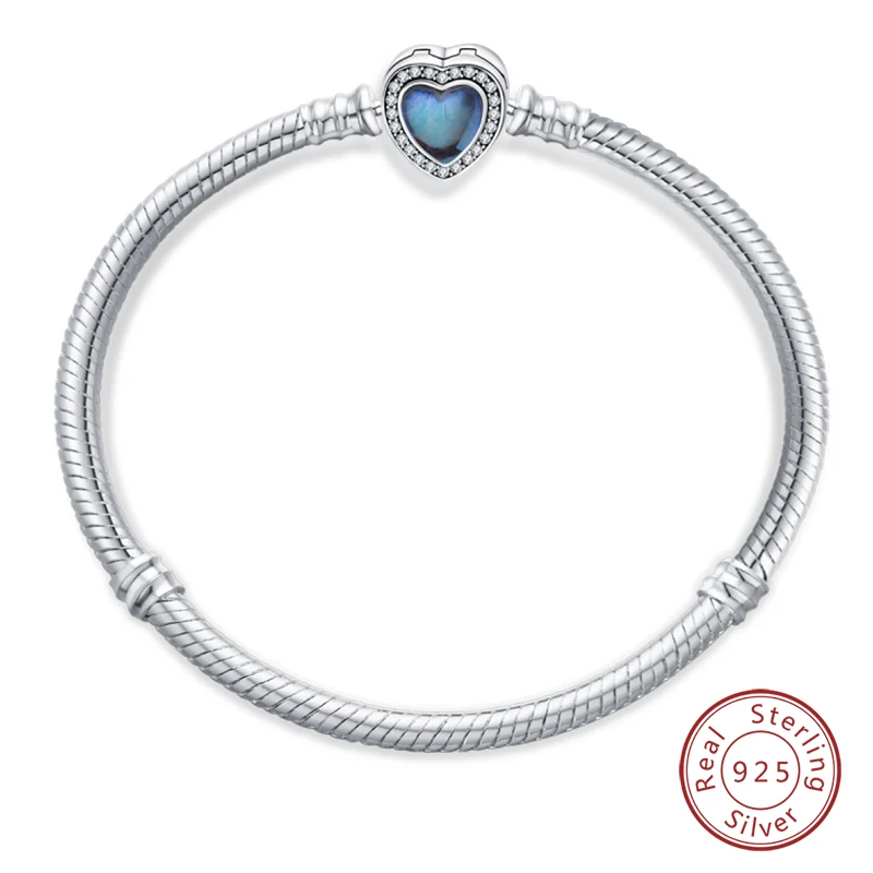 Bracelet Silver 925 Original 17-20CM Star Moon Sun Four Leaf Clover Green Zircon Bracelets Fit DIY Charms Birthday Jewelry Gifts - Image 7