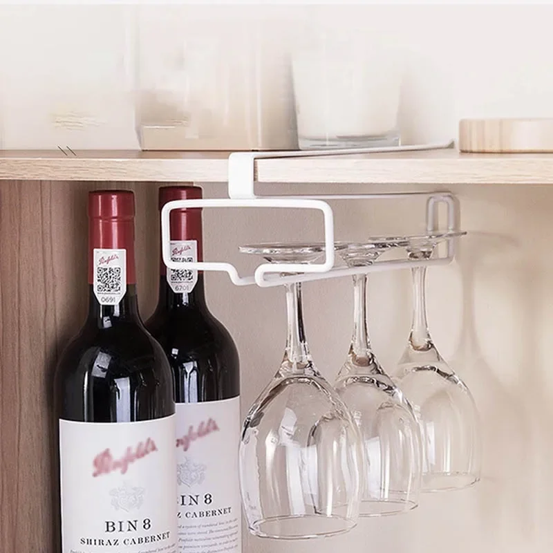 No Drilling Metal Wine Glass Holder - Stemware Rack for Under Cabinet Storage Kitchen Organization Kitchen/Bar Storage Supplies - Image 4