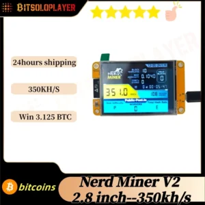 Bitcoin Miners nerdminer V2 2.8 inch 350kh/s ESP32-2432S028R Smart LCD Display Crypto Solo Lottery BTC Miner bitcoin Miner