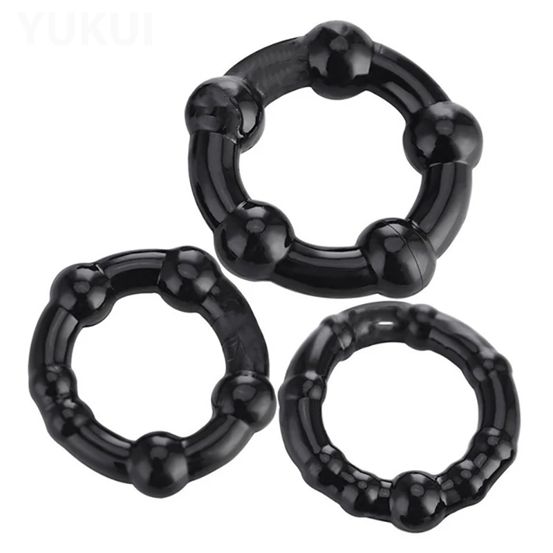 3 Pcs/Set Cock Ring Delay Ejaculation Penis Ring Sex Toys For Men Dick Enlargement Silicone Adult Supplies 18+ Stronger Erection - Image 7