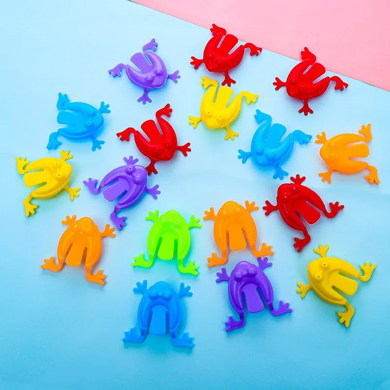 20/50pcs Solid Color Jumping Frog Plastic Bouncing Frog Jumping Frog Children Educational Toy,Gift for Kids Party Favors - Image 3