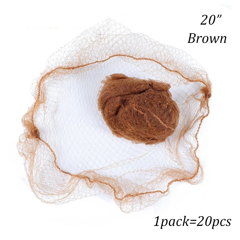 20Pcs Durable Nylon Hair Net For Bun Hair Hair style Tool Black Beige Brown 5Mm Hair Net For Wigs Mesh Hair Styling Hairnets - Image 10