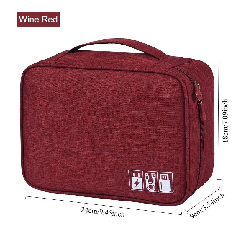 Handheld Digital Bag Multifunctional Large Capacity Moistureproof Mesh Earphone Charger Data Cable USB Travel Protective Case1PC - Image 9