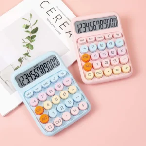 1pc candy color calculator, with large LCD screen, calculator button, calculator office or school, flexible keyboard calculator