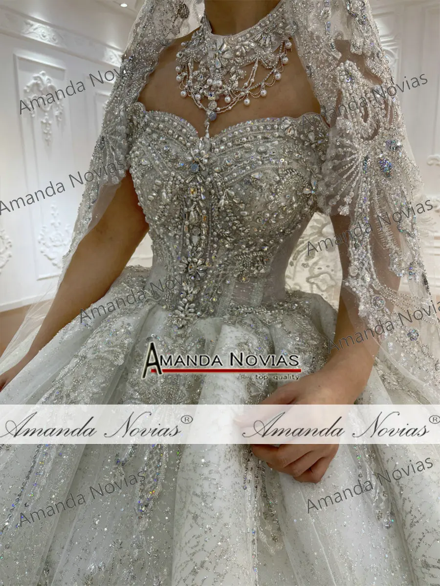 Customized NS4923 Off The Shoulder Straps Beading Wedding Dress Real Photos 2025 - Image 2