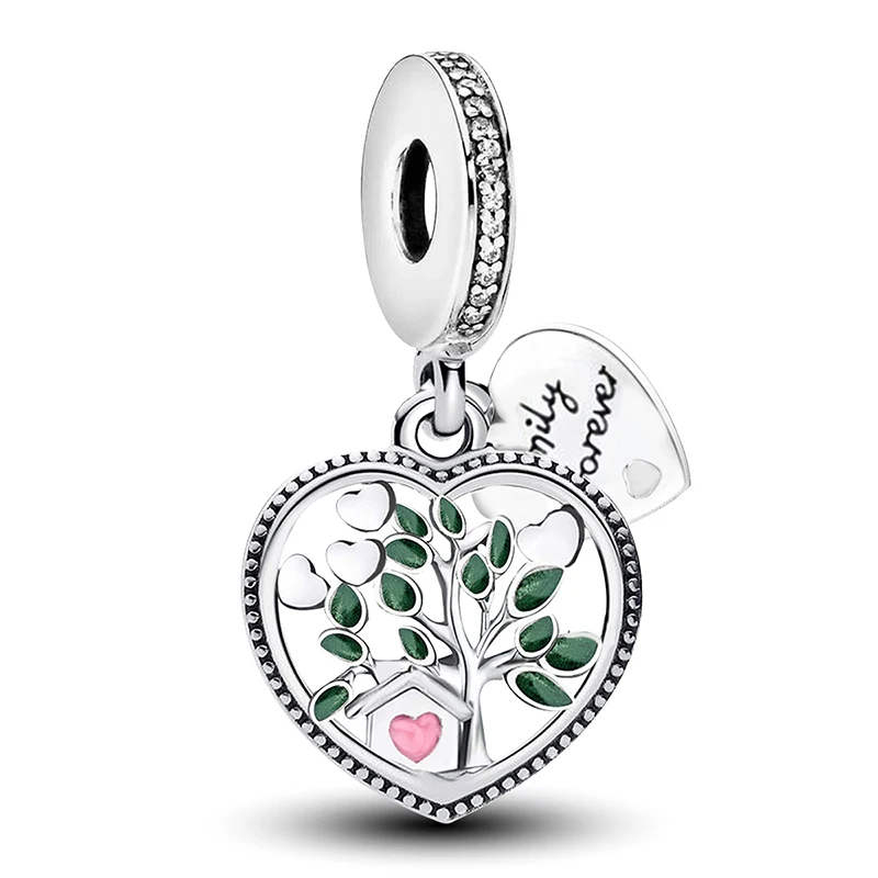 Fit Pan 925 Original Bracelets Love Heart Flower Four Leaf Clover Turtle 925 Silver Charms Beads DIY Birthday Jewelry Gift - Image 28