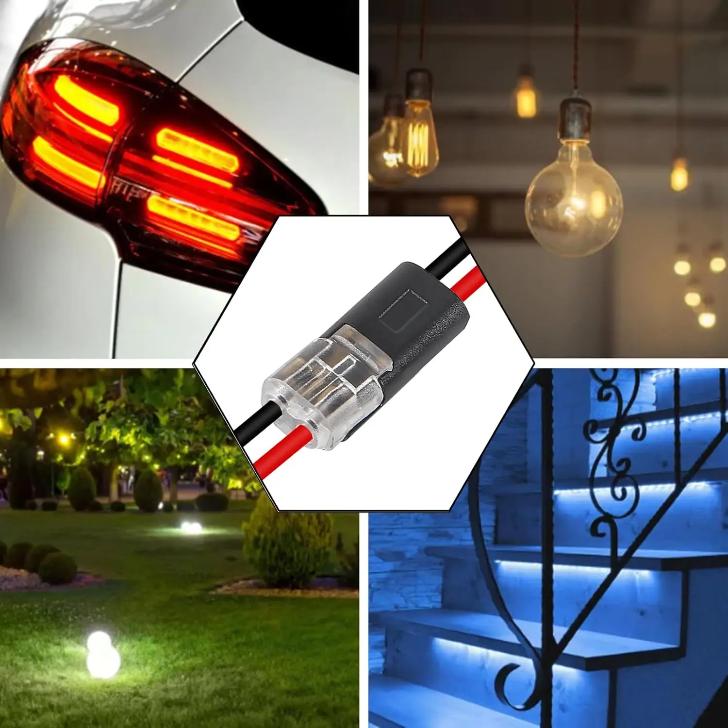 10/20/50 Pcs 2 Pin 2 Way Universal Compact No-Wire-Stripping Toolless Spring Wire Connectors Quick Splice Wire Connector - Image 6