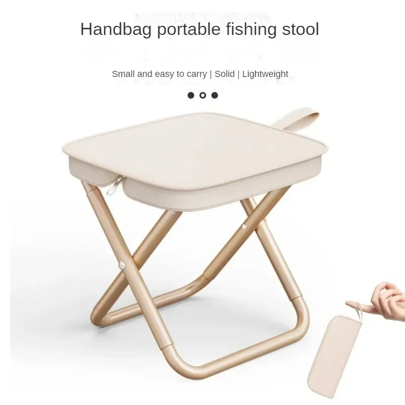 Portable multifunctional outdoor picnic camping folding chair, ultra light fishing stool, travel stool, fishing accessories - Image 2