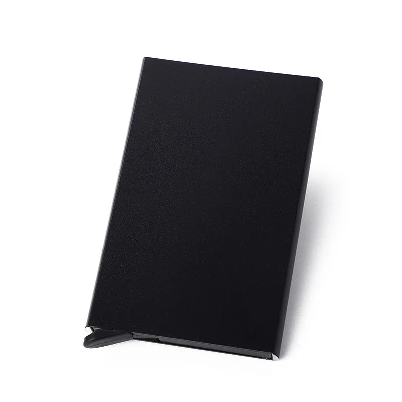 Rfid Smart Wallet Card Holder Metal Thin Slim Men Women Wallets Pop Up Minimalist Wallet Small Black Purse Vallet Walets for Men - Image 7