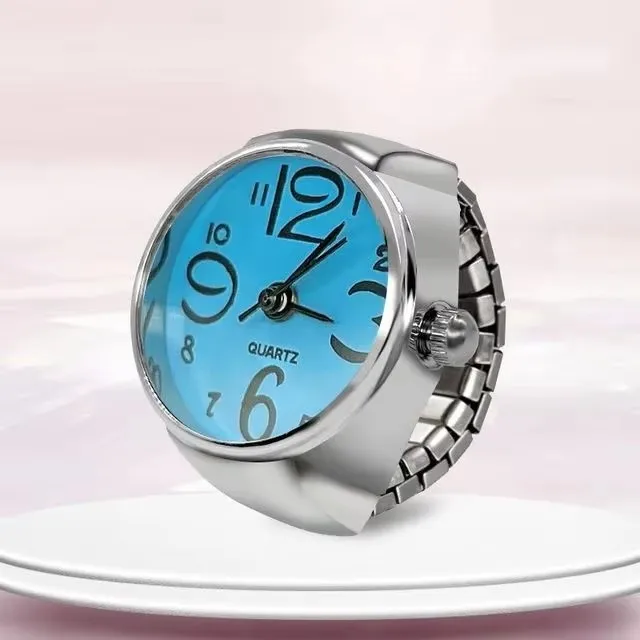 Ring Watch New Hot Selling Creative Alloy Shell Finger Circular Dial Couple Men And Women - Image 8