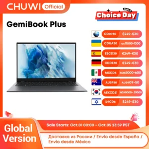 CHUWI GemiBook Plus Laptop 15.6" Intel N150/N100 Graphics for 12th Gen 1920*1080P 16GB RAM 512GB SSD With Cooling Fan Windows 11