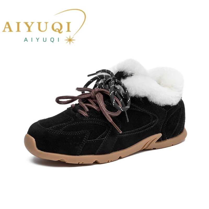 AIYUQI Women Sneakers New Genuine Leather Retro German Training Shoes Women Winter Velvet Fur Flat Casual Shoes Women - Image 10