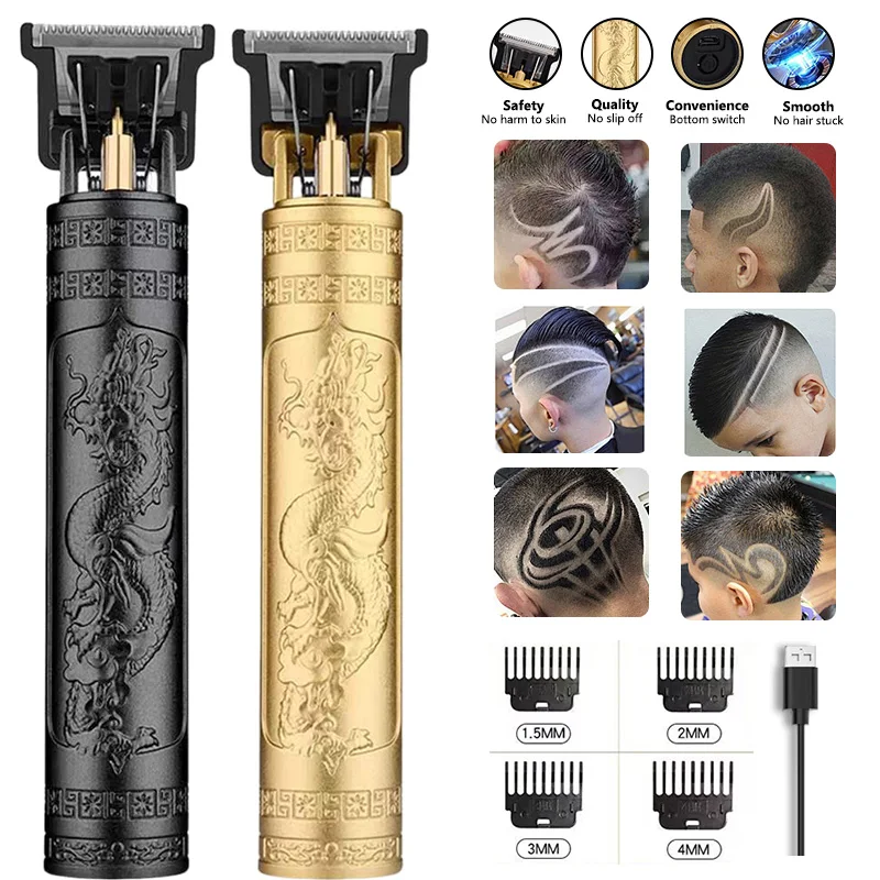 2024 New Vintage T9 Hair Cutting Machine Men's Electric Shaver - Image 6