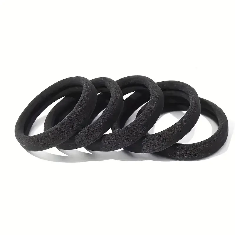 50/100pcs Black Hair Bands for Women Girls Hairband High Elastic Rubber Band Hair Ties Ponytail Holder Scrunchies Accessorie - Image 3
