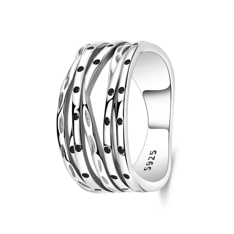 Rings For Women 925 Silver Color Zircon Winding Line Geometric Star Ring Engagement Wedding Romantic Valentine Fine Jewelry Gift - Image 23